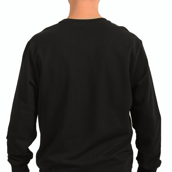 Versace Men's Black Logo Print Crewneck Sweatshirt US 3XL IT 58 - Picture 3 of 6